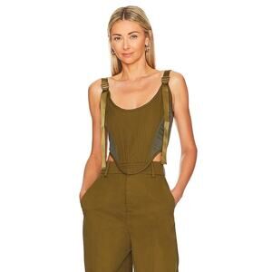 L’Academie Rey Corset Top in Olive Green XL